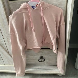 Light pink cropped hoodie